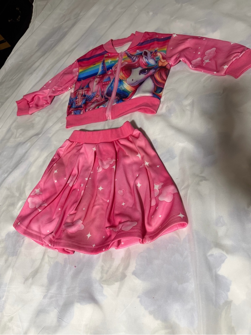 Pink Unicorn Jacket & Skirt Costume Set for Kids